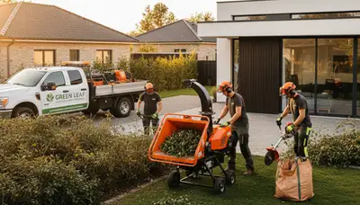 Professional shrub removal service in Milwaukee, WI clearing overgrown bushes for improved curb appeal