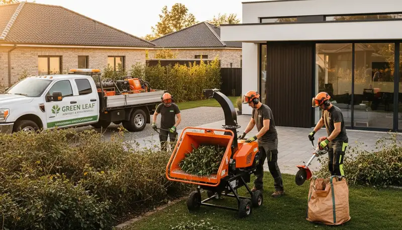 Professional shrub removal service in Milwaukee, WI clearing overgrown bushes for improved curb appeal