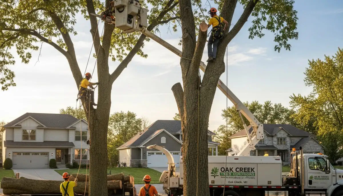 Professional tree removal service in Milwaukee WI safely clearing trees for residential properties